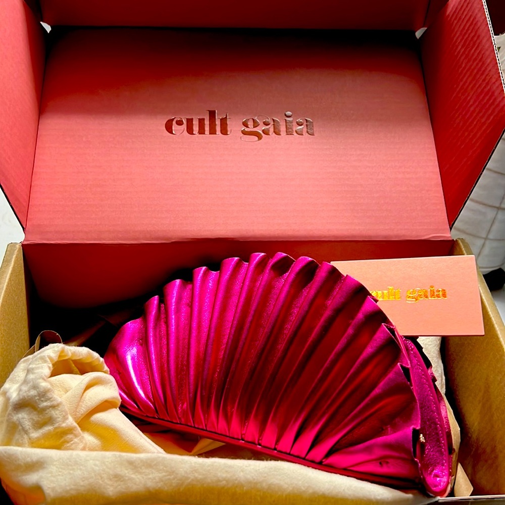 NWT Cult Gaia Napa mini clutch dragonfruit. Never used.
